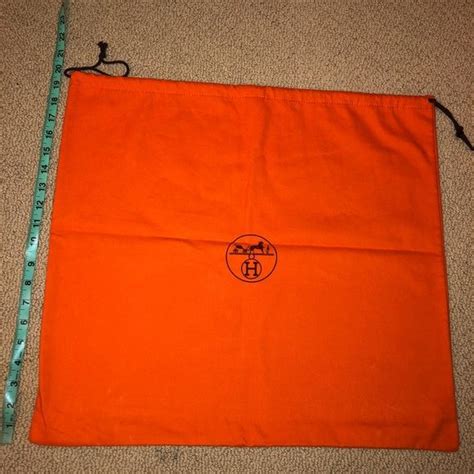 hermes orange dust bag|authentic hermes handbag.